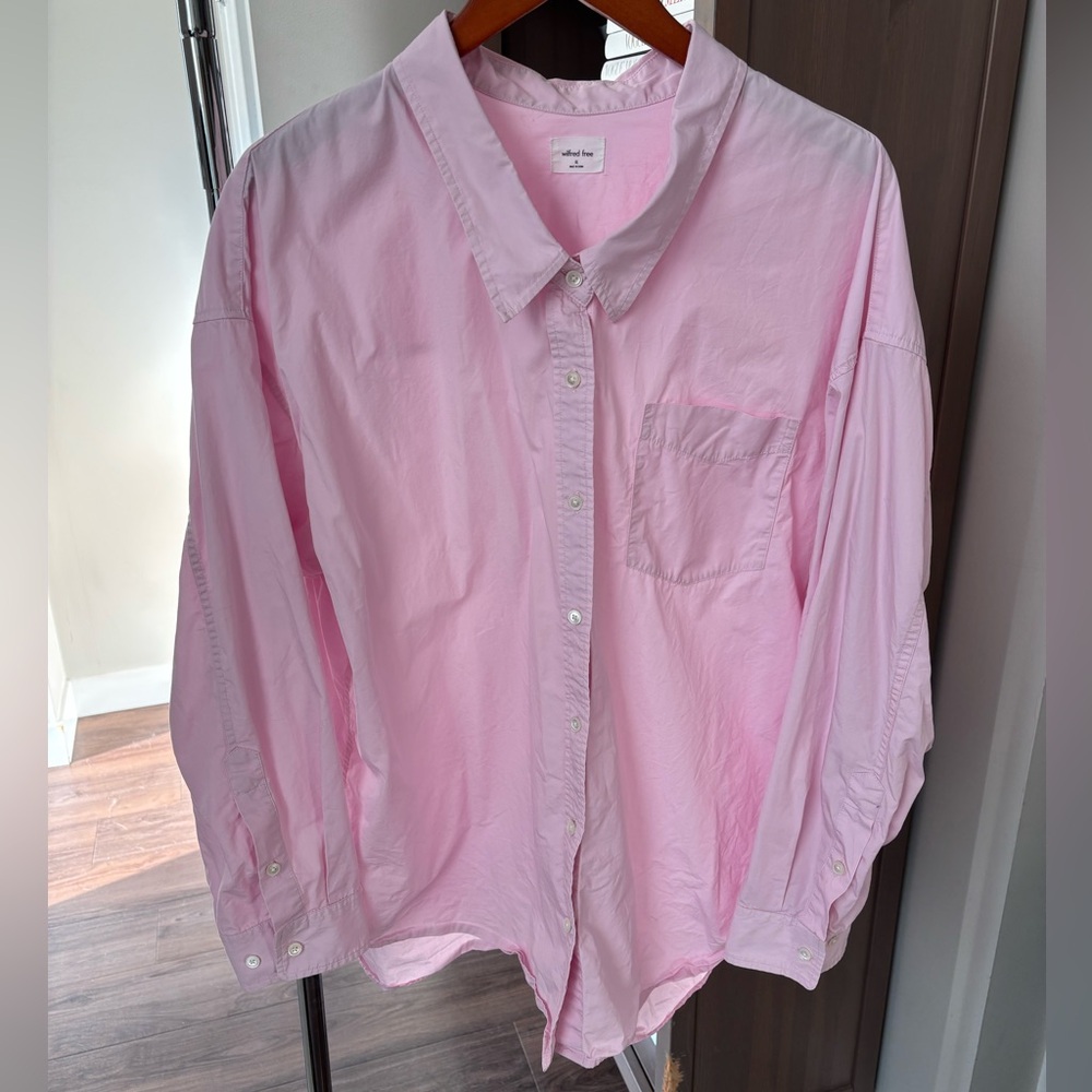 Wilfred Free Pink Button-Up Shirt